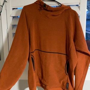 Melanzana micro grid hoodie Men’s XL orange